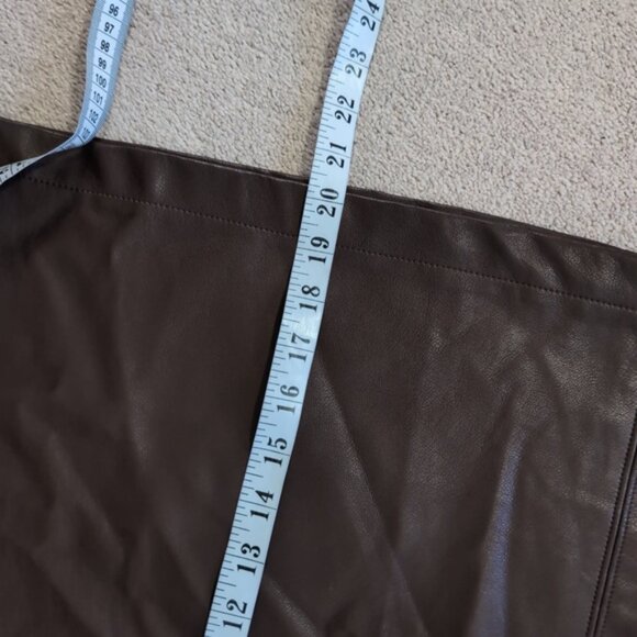 NWT Dex Faux Vegan Leather Retro Mod 60s Vintage Style Preppy Pocket Skirt 2X - Picture 3 of 7